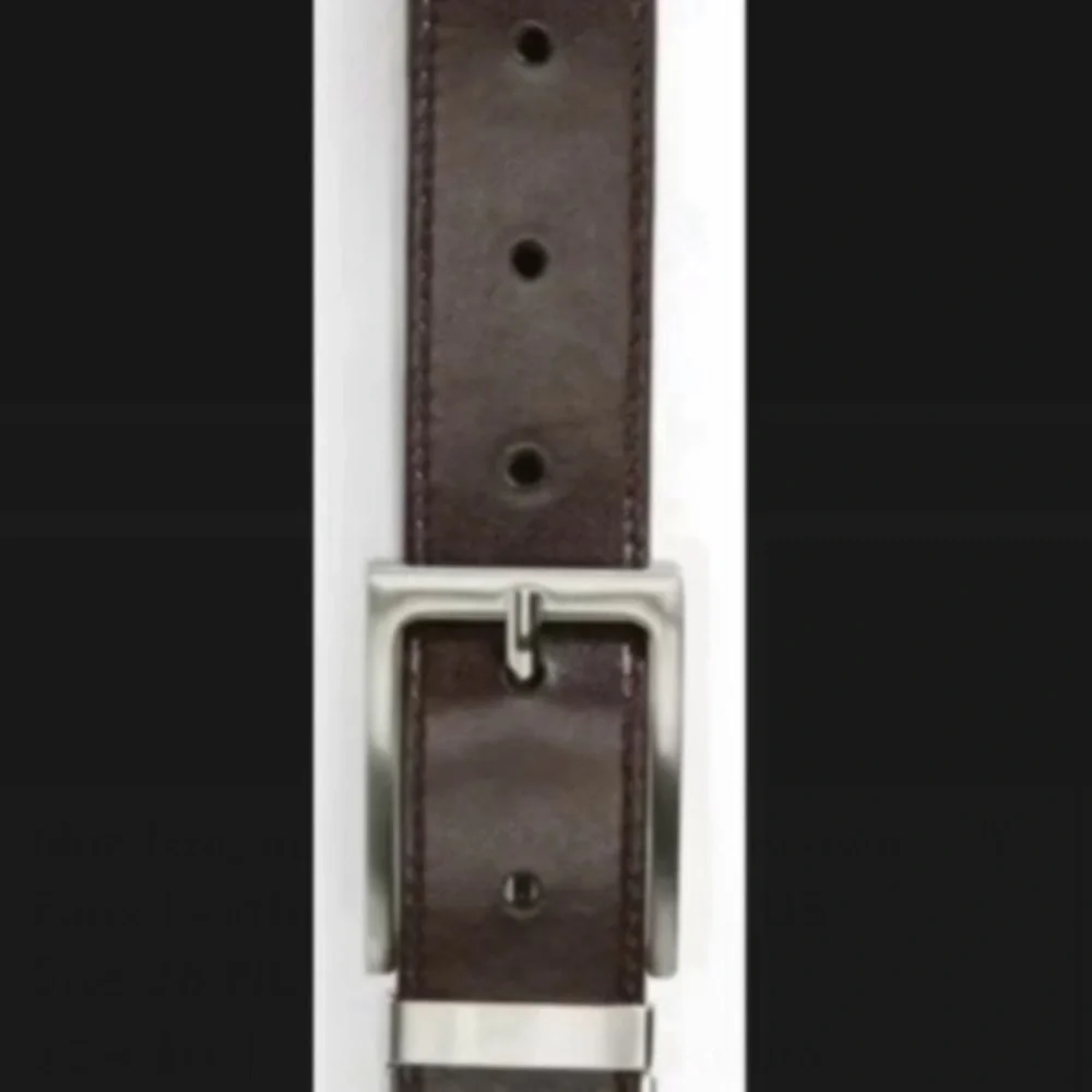 Nordstrom Boy's Kid's Black Brown Faux Leather Reversible Belt US Waist Size 26